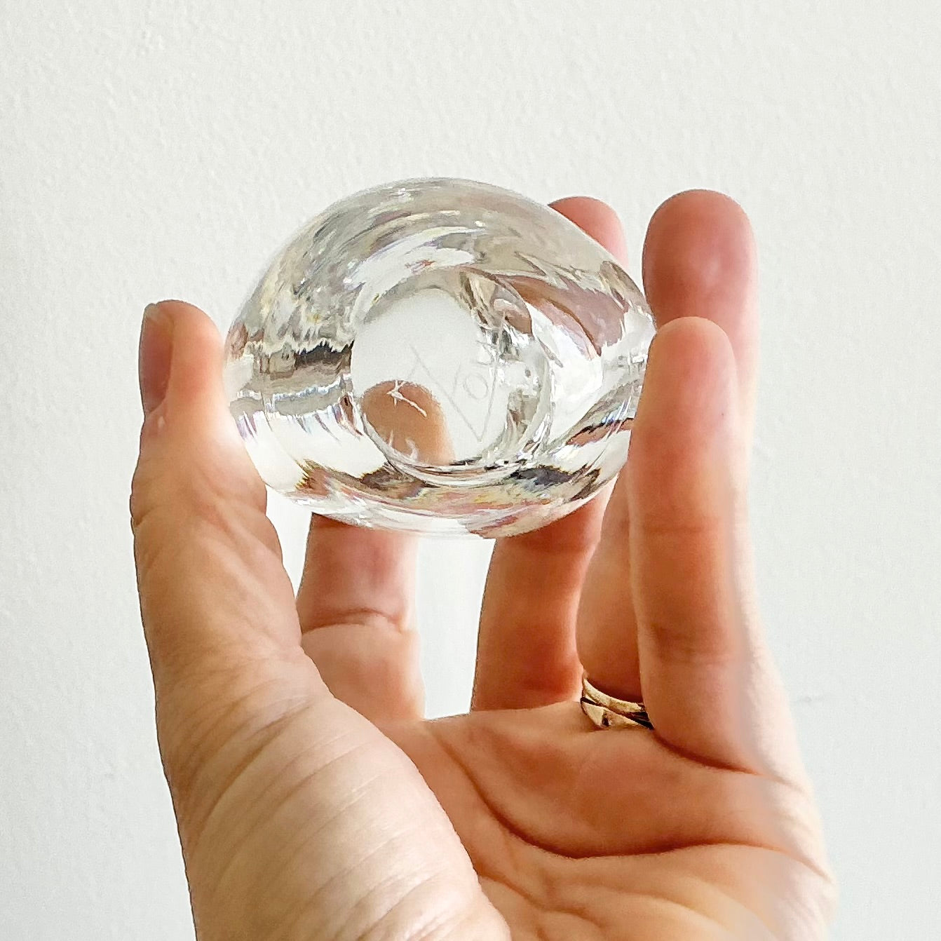 Vintage Glass Owl Figure / Paperweight