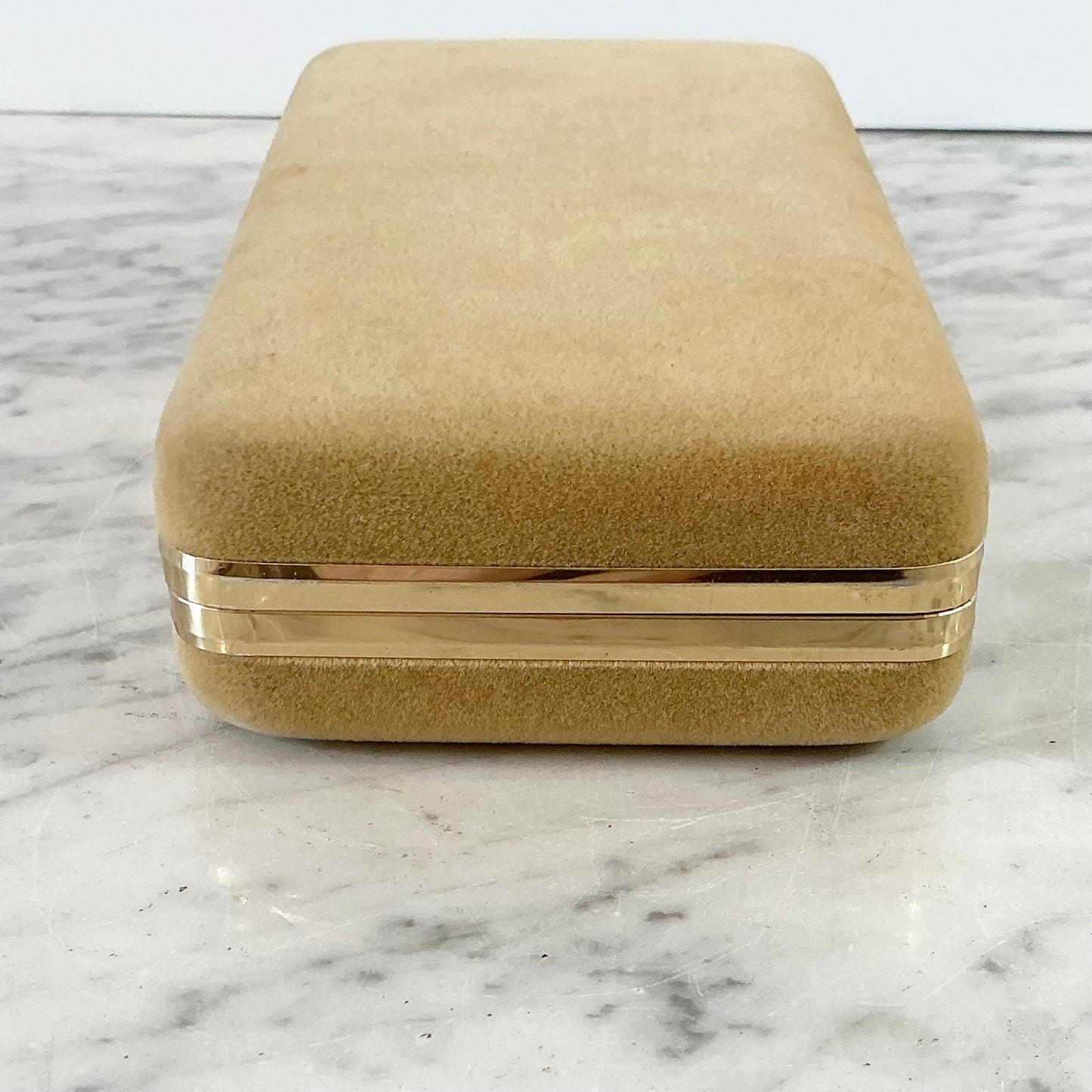 Vintage Yellow Travel Jewelry Box