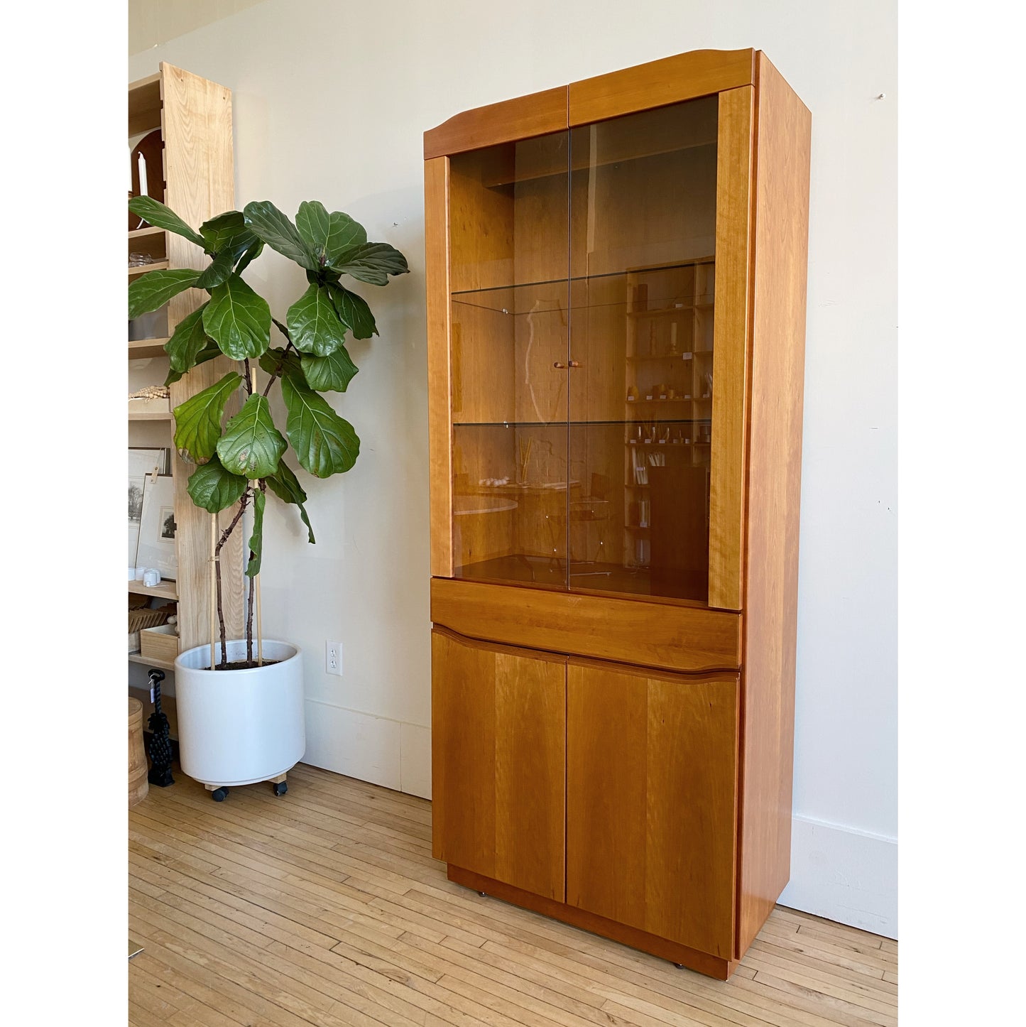 Contemporary Found Teak Display Cabinet / Hutch