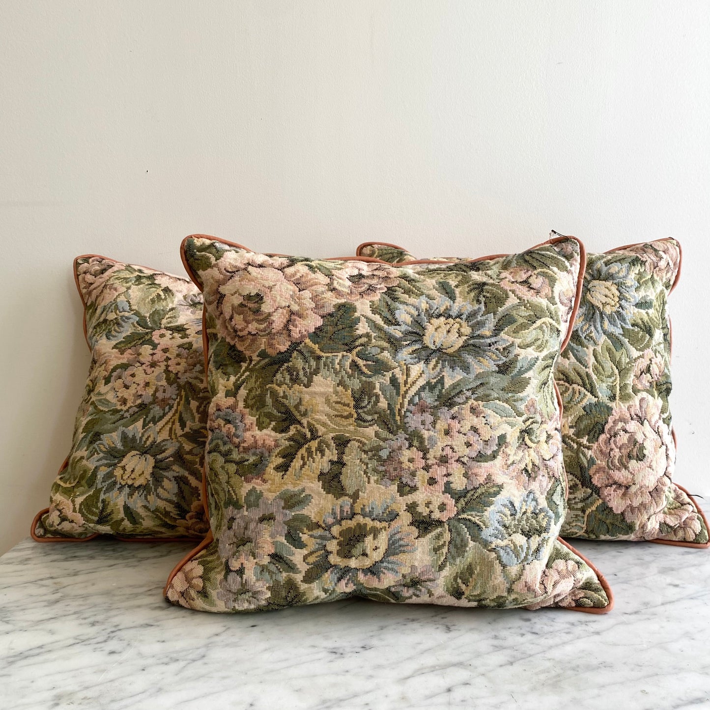 Vintage Floral Tapestry Pillow