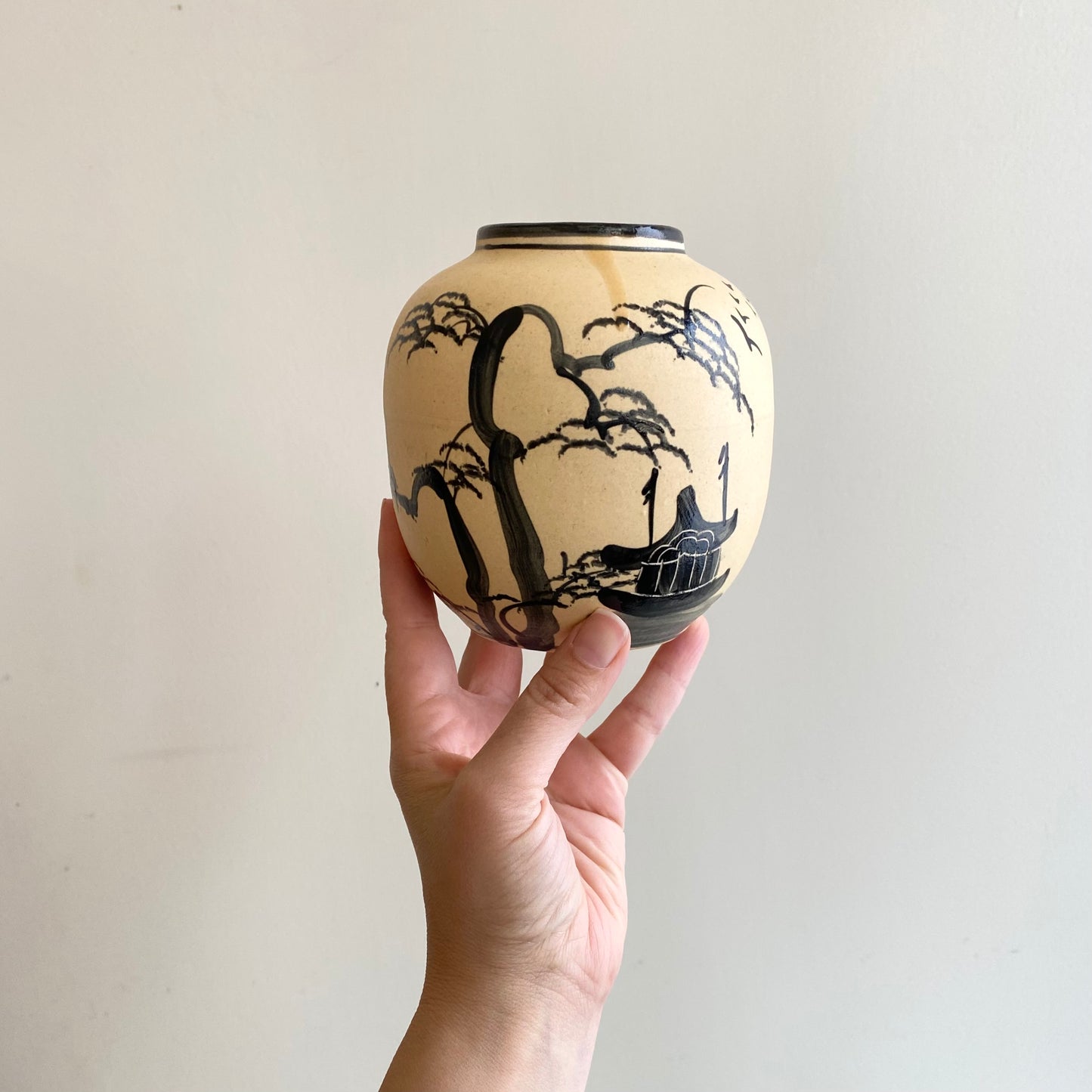 Vintage Japanese Pottery Vase