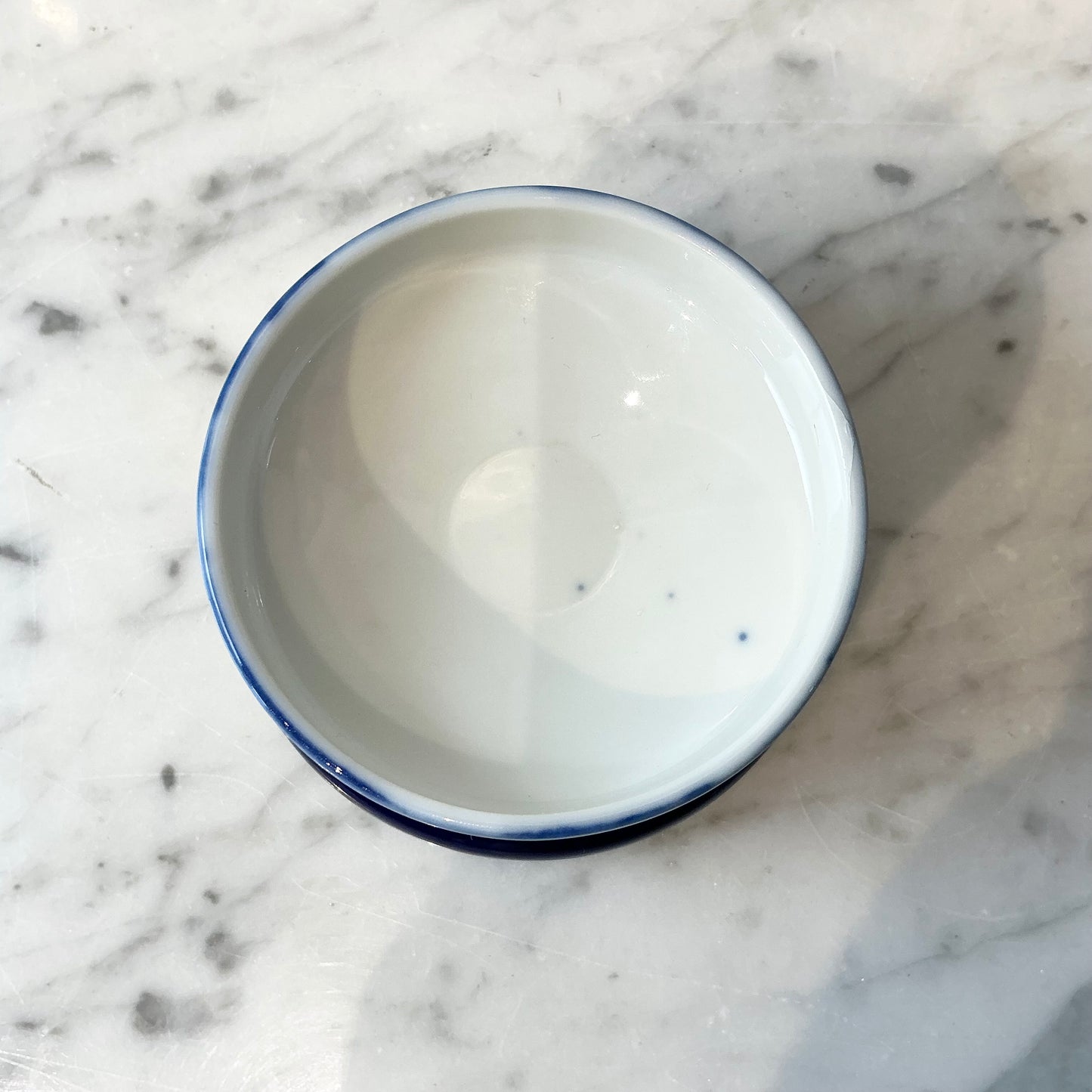Found Cobalt Blue Ceramic Candle Stand