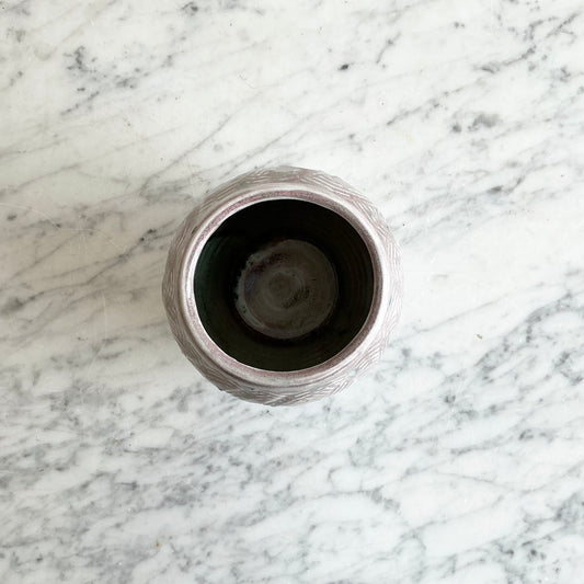 Found Textured Mauve Pottery Vase