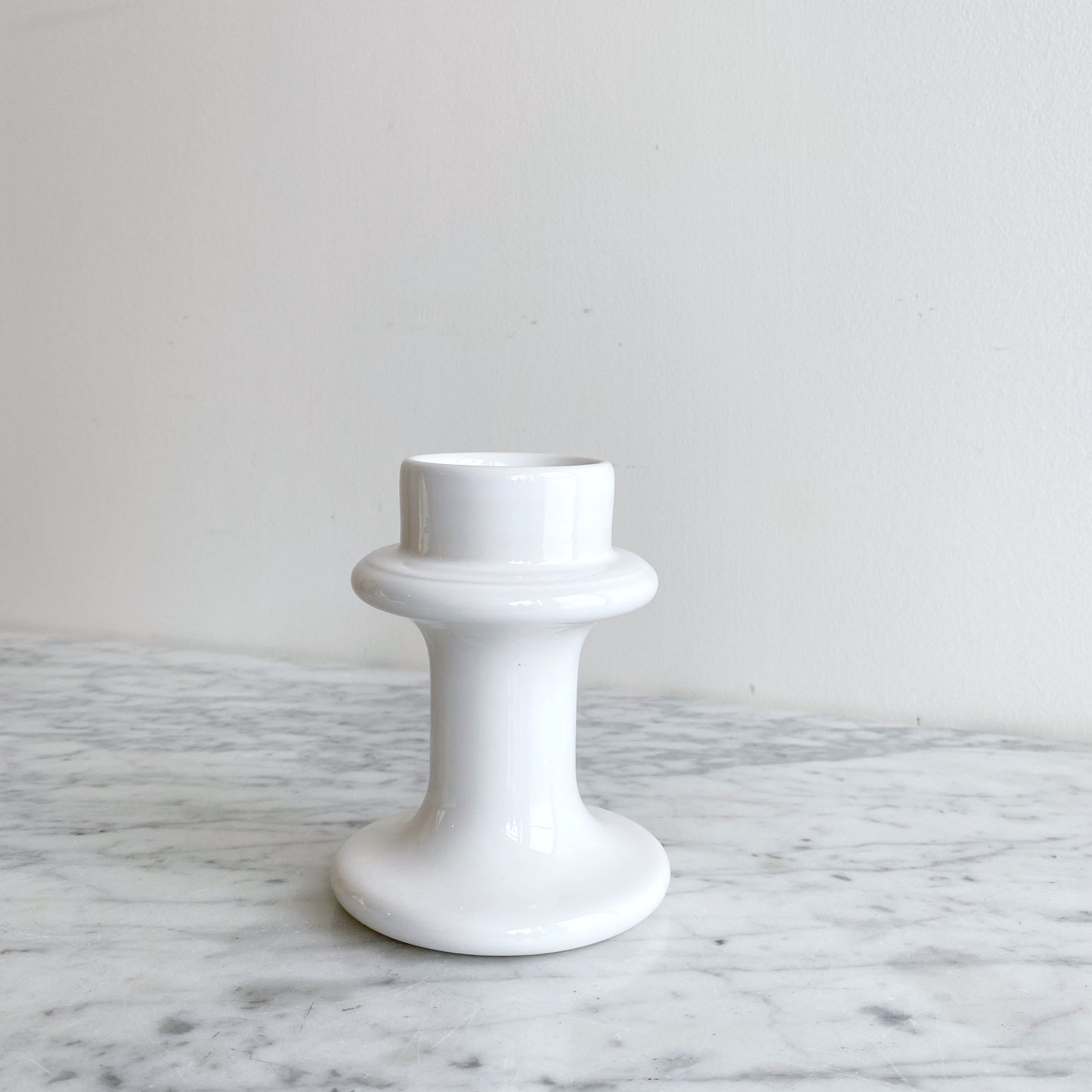 Simple White Ceramic "Scandi" Candle Holder