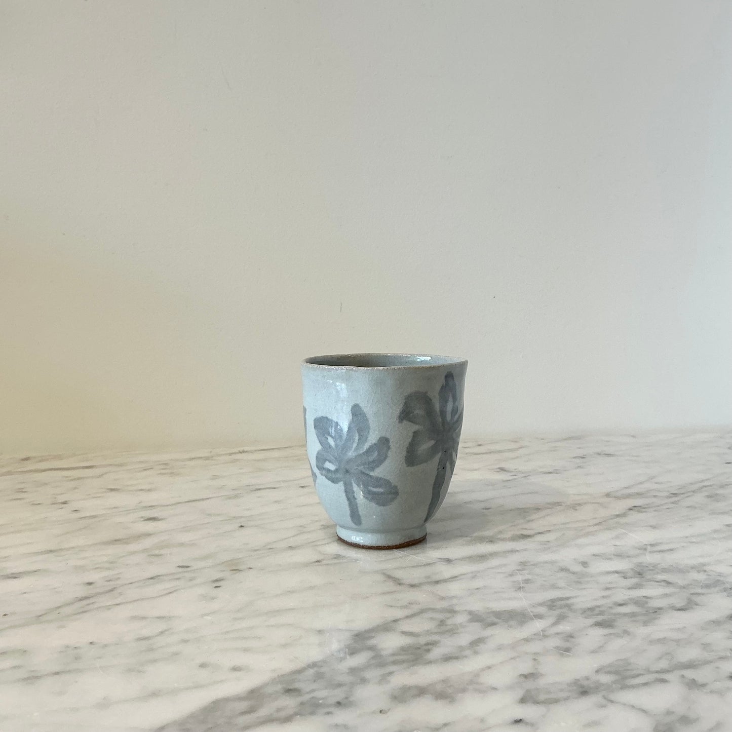 Found Ceramic Cup w/Floral Design