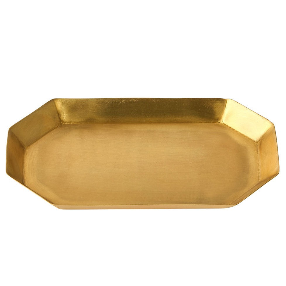 Brass Plate Long Octagonal, Choose Size