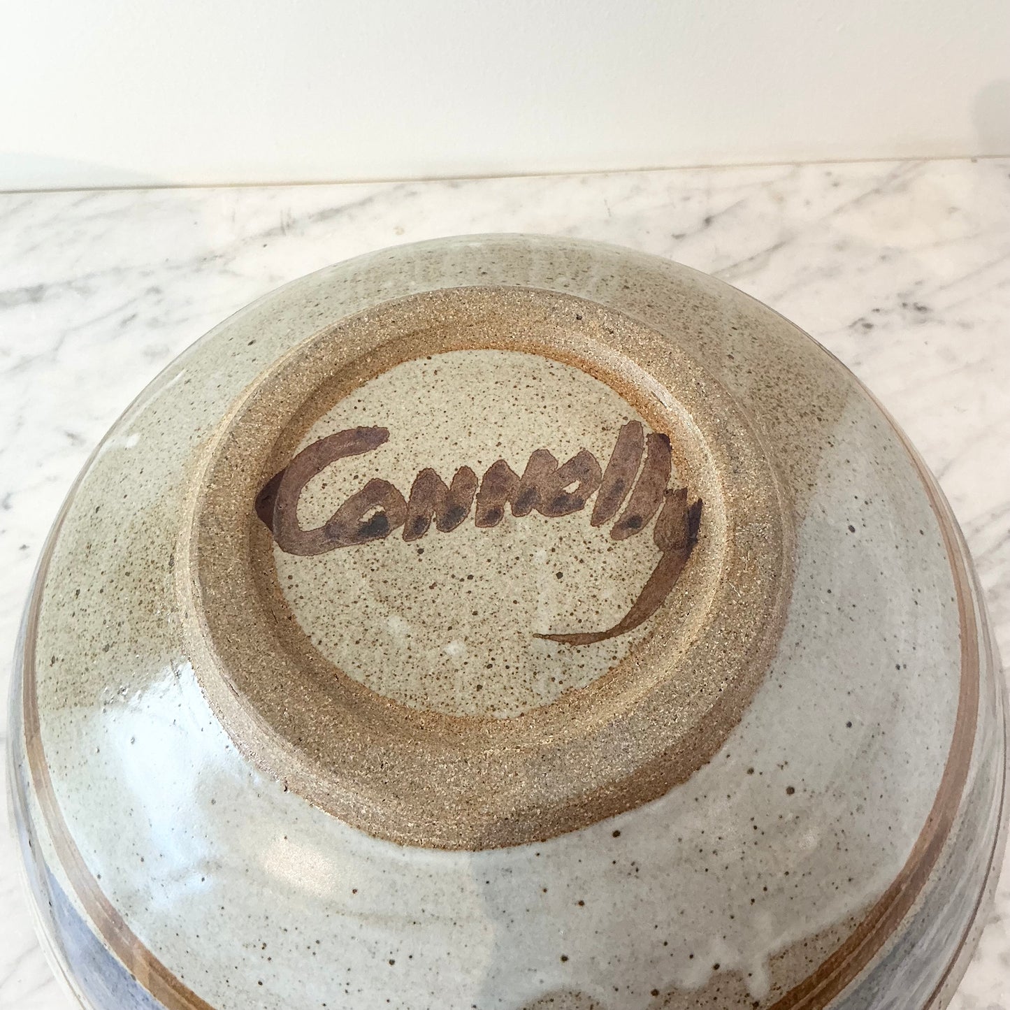 XL Vintage Pottery Bowl, 13.75"