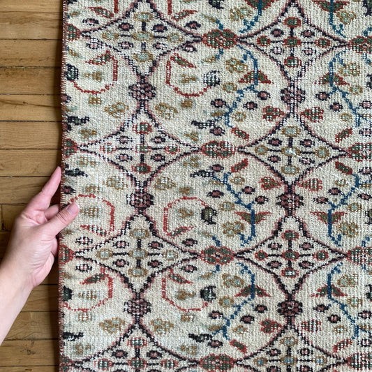 "CELINE" Vintage Hand-knotted Rug (3’7” x 6’6”)