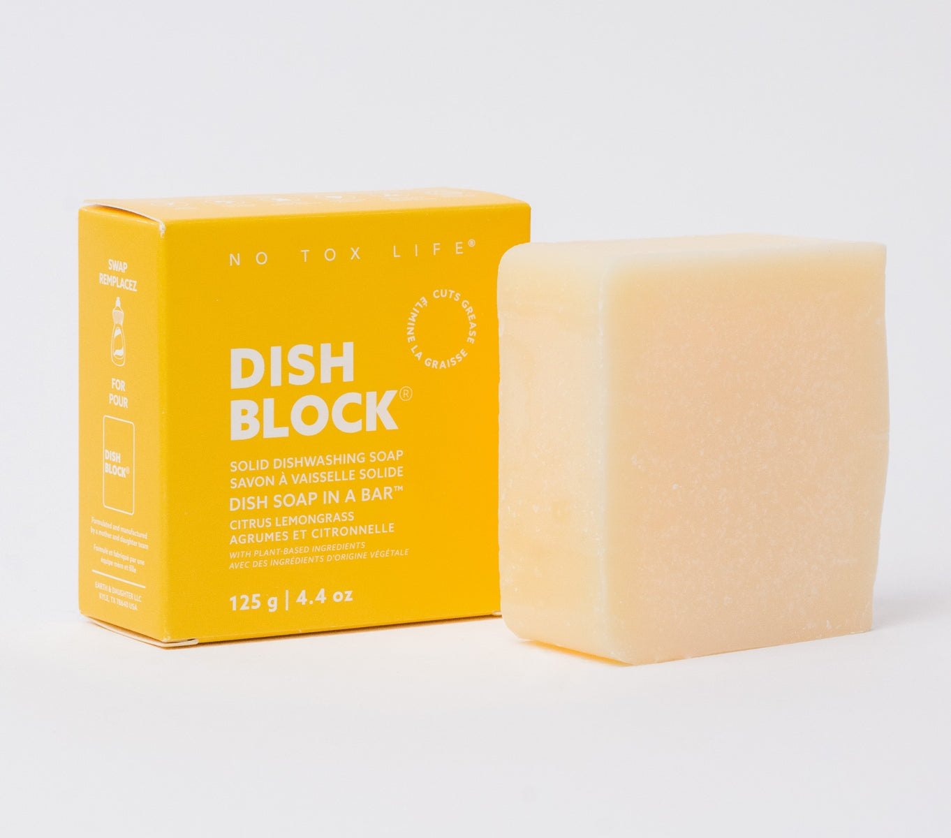 Dish Block Solid Dish Soap Bar : Citrus Lemongrass