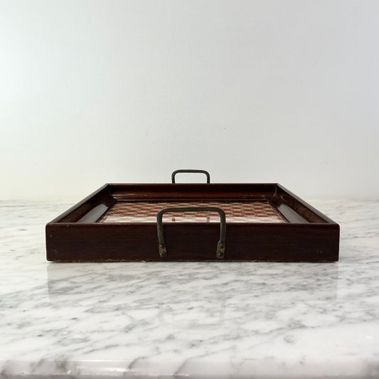 Antique Tray with Lace Interior