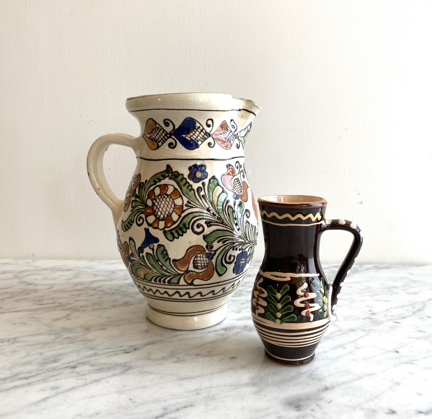 Vintage Hungarian Water Pitcher, 8.75"