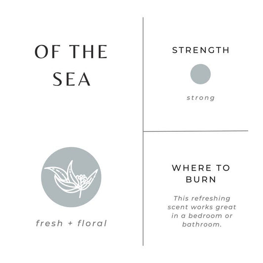 Of the Sea (Lavender, Eucalyptus, Peppermint) Candle, 8oz