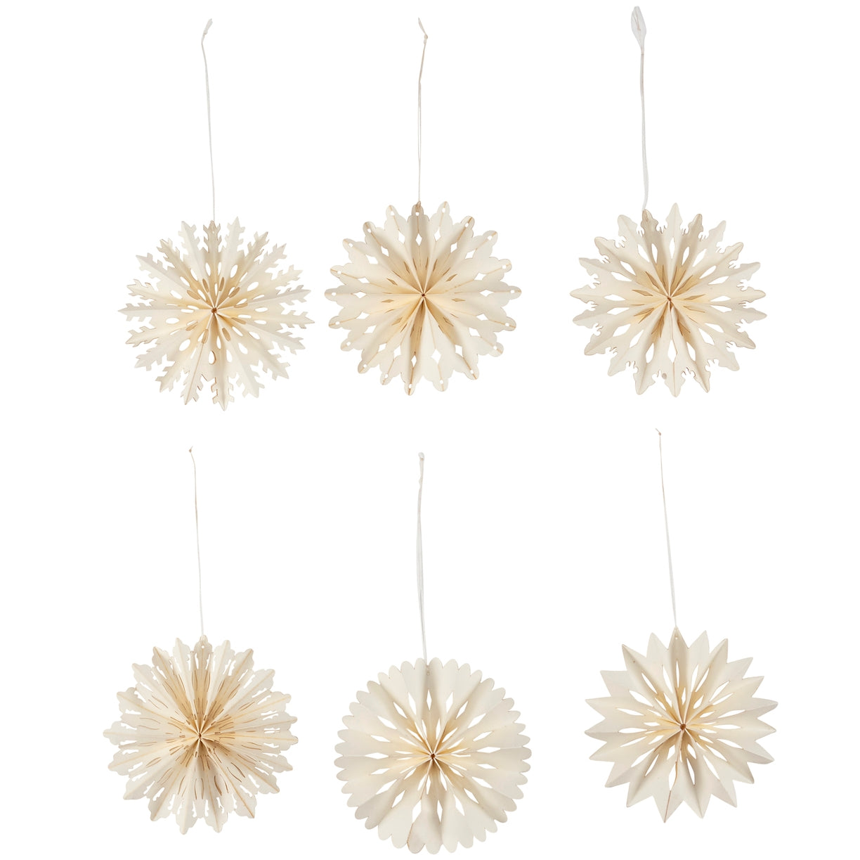 Paper Snow Ornament Set (12-pc)