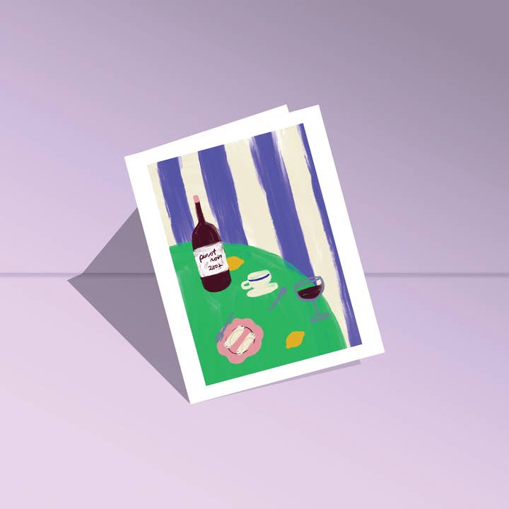 "Pinot Noir" Greeting Card