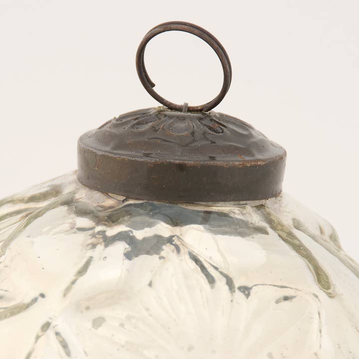 20% OFF: 4" Silver Snowflake Glass Ornament