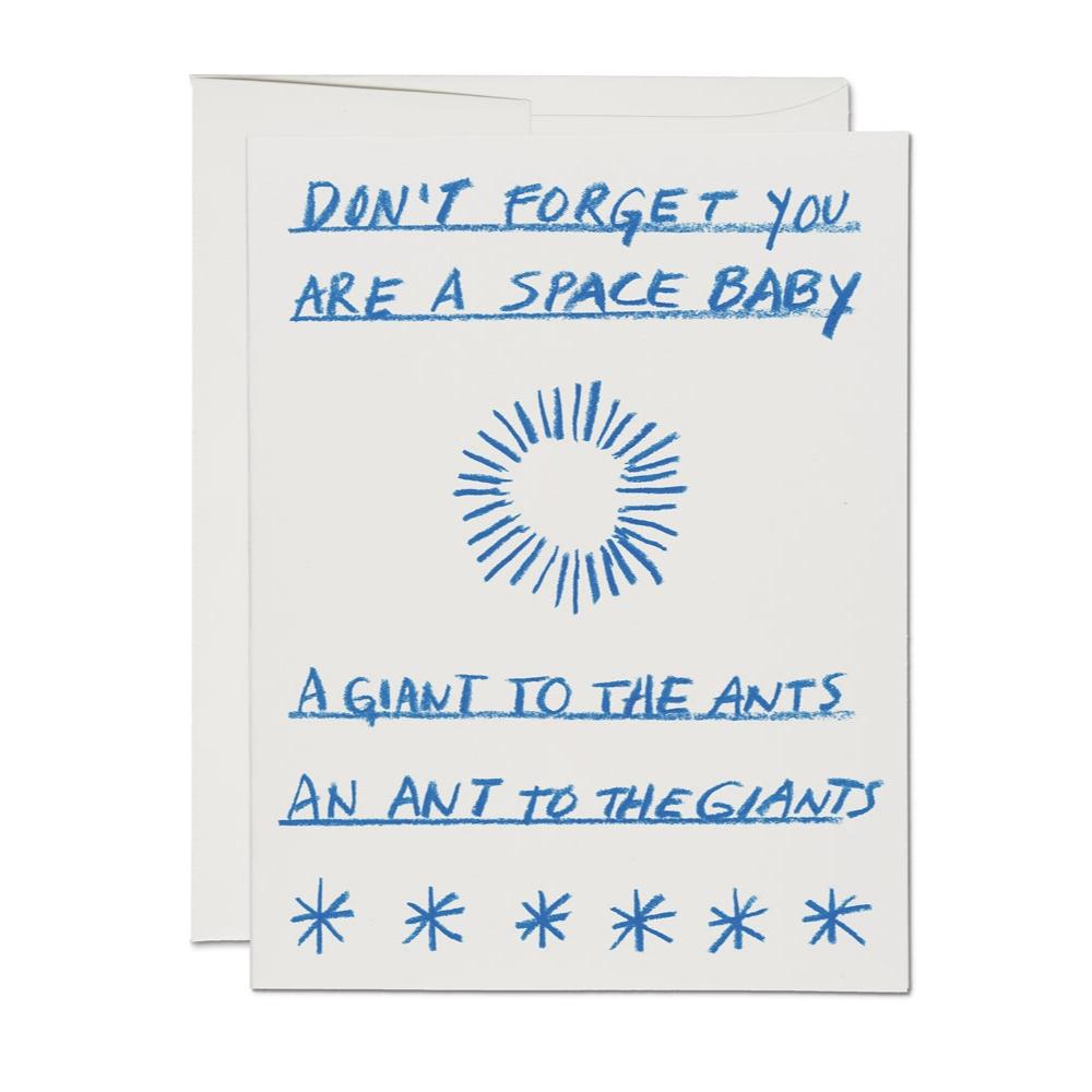 Space Baby Encouragement Greeting Card