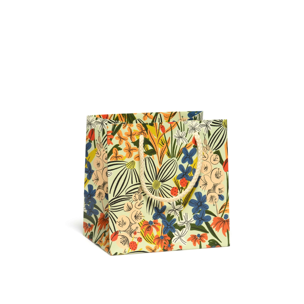 Striped Florals Gift Bag, Choose Size