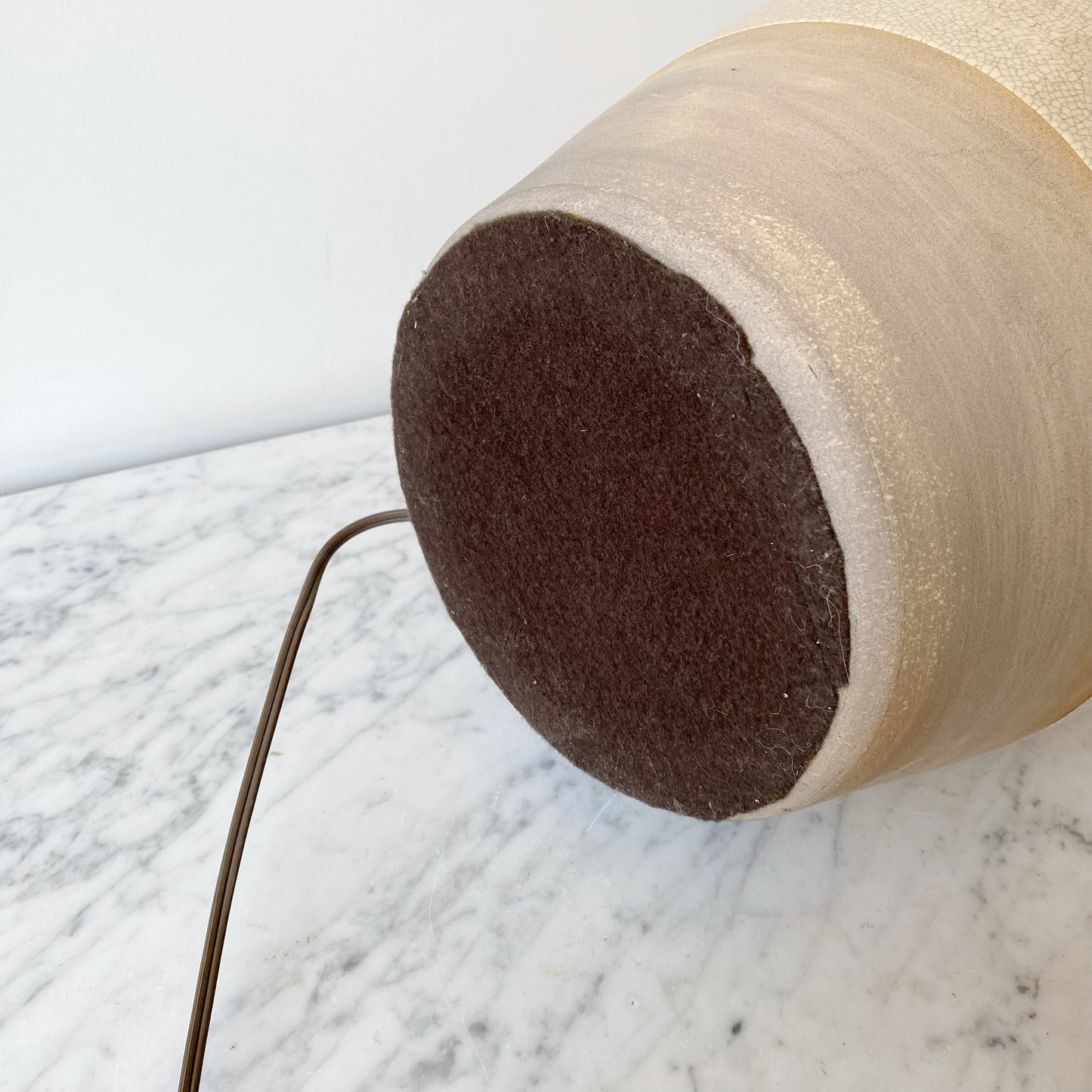 XL Vintage Stoneware Pottery Lamp