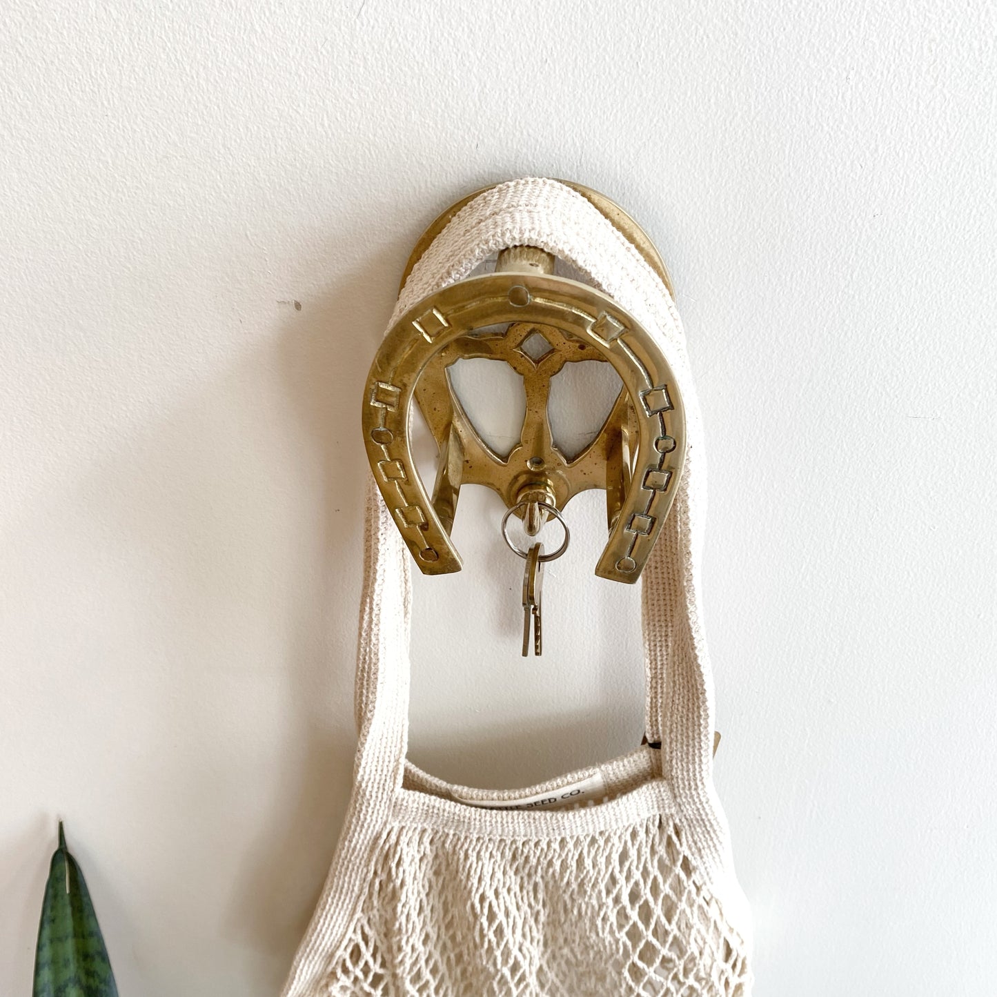 Vintage Brass Horseshoe Wall Hook