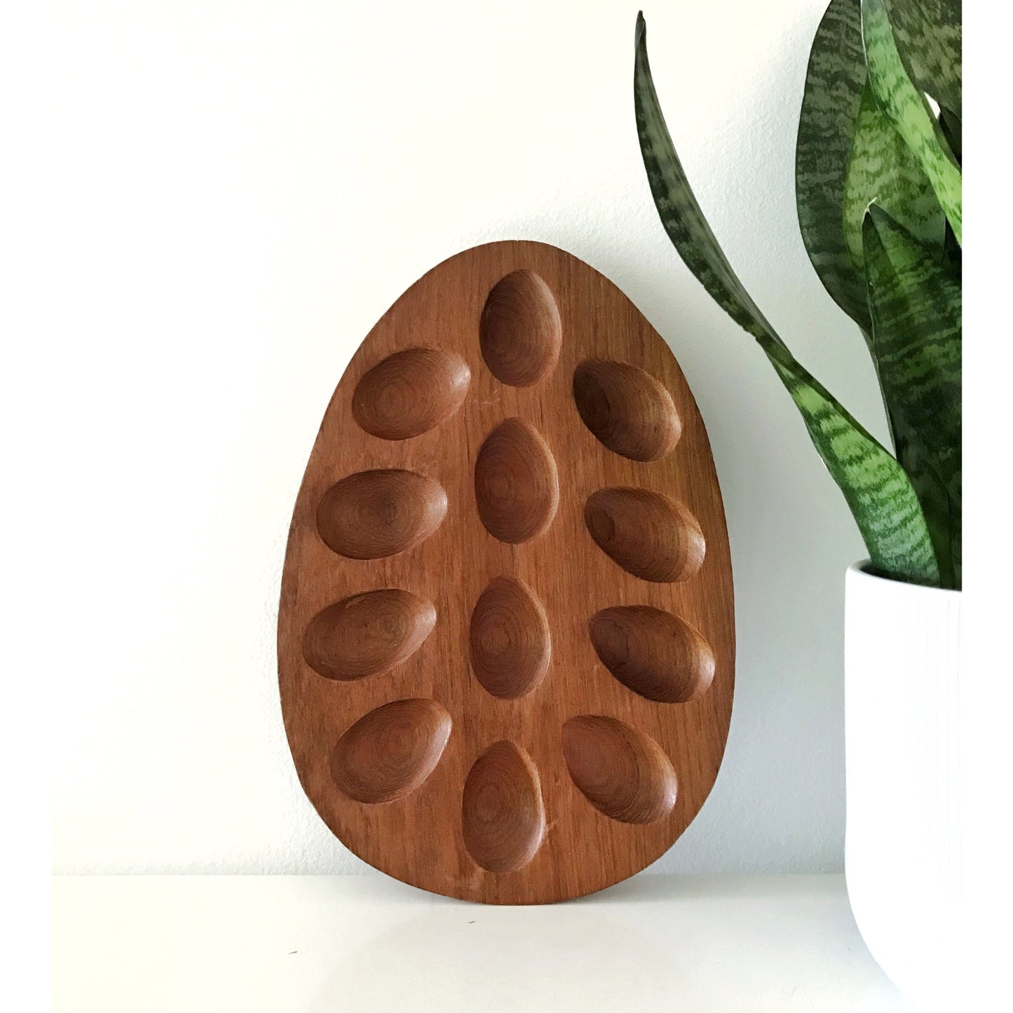 MCM Teak Egg Tray by Knobler