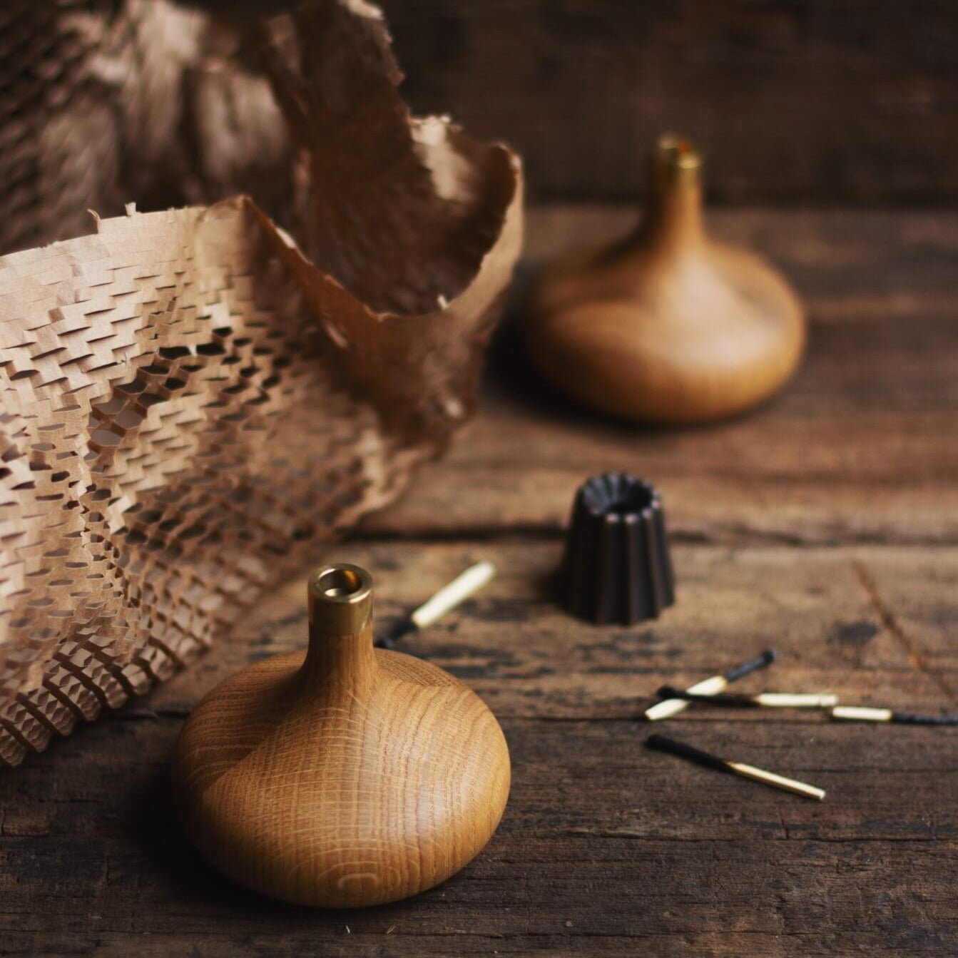 OVO Oak Candle Holder