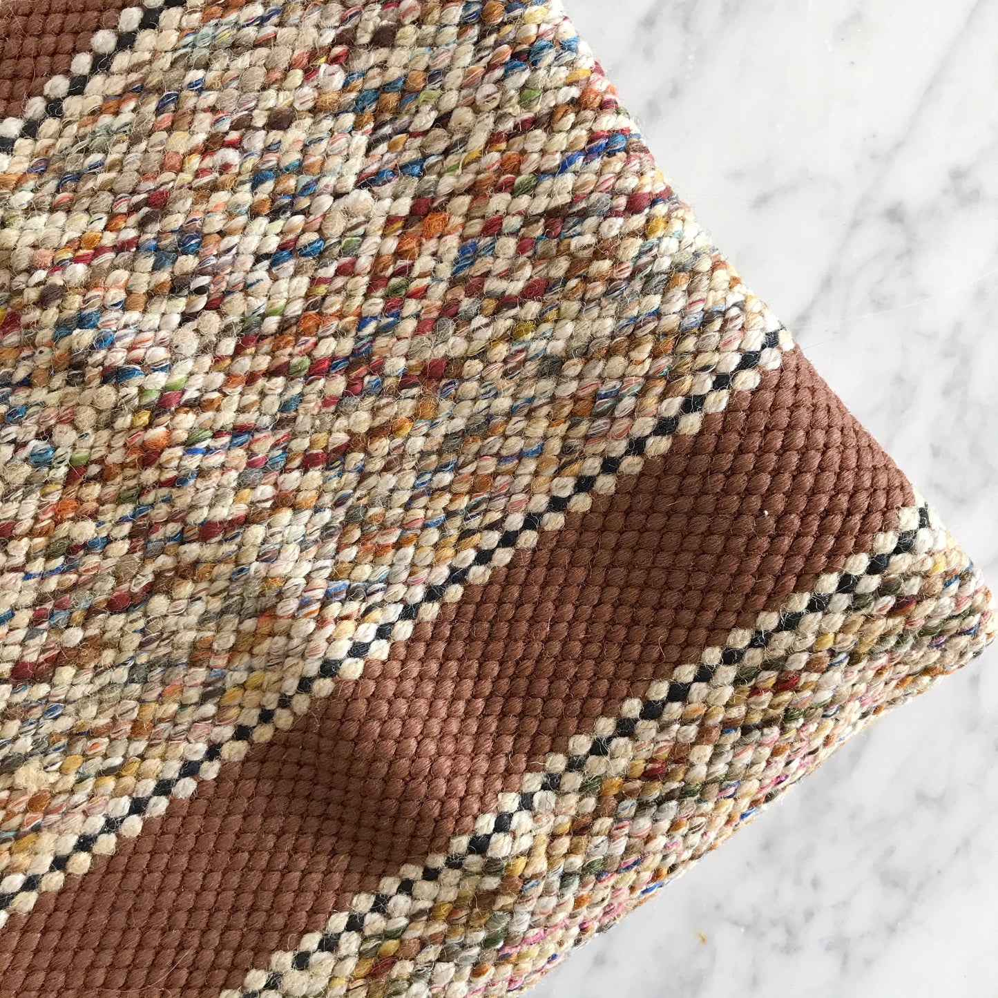 Vintage Woven Rag Rug (2x3)