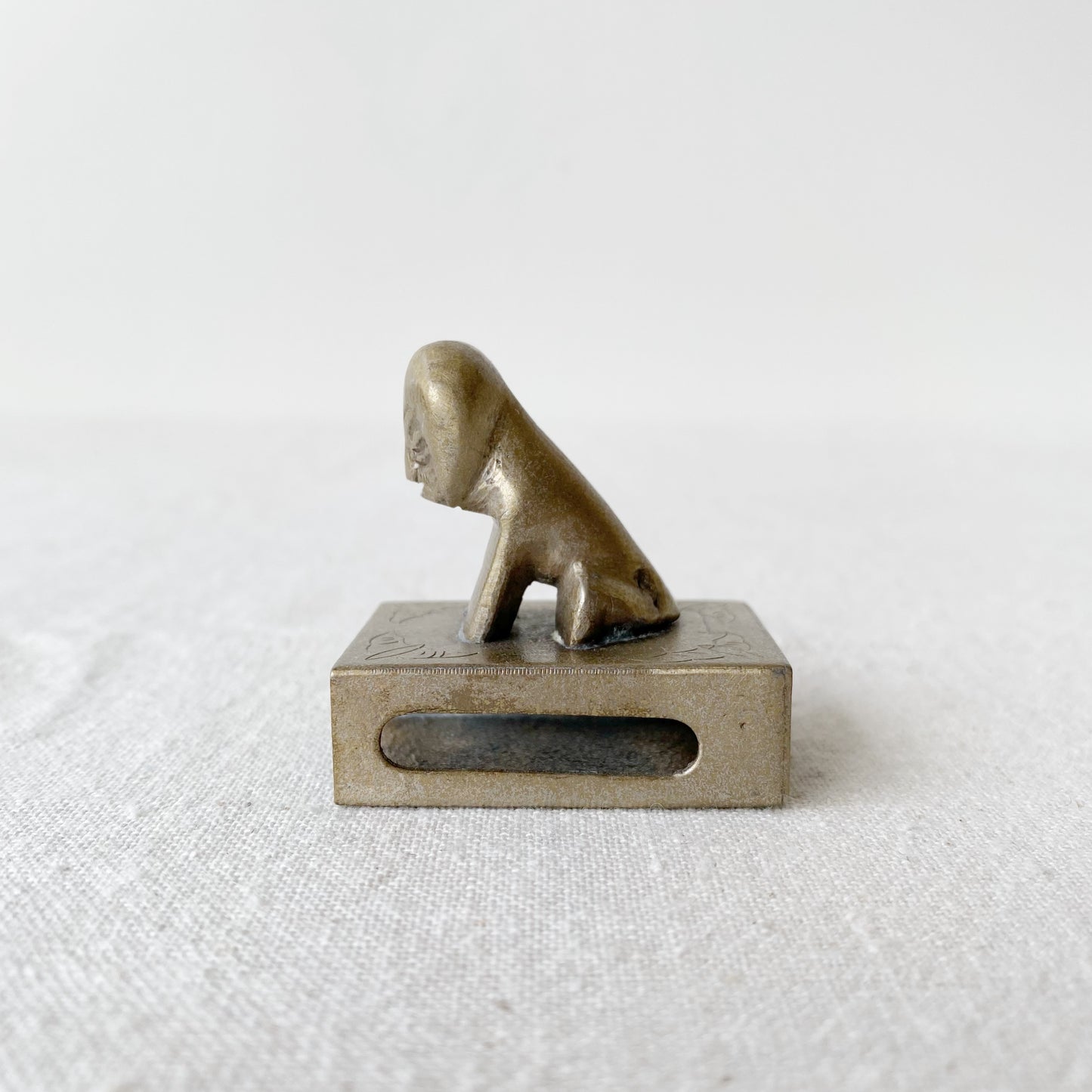 Vintage Brass Matchbox Holder