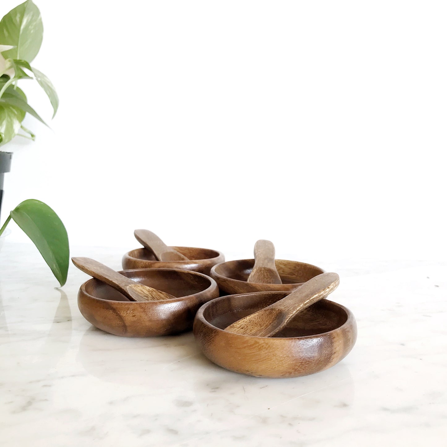 Set of Vintage Pinch Bowls & Spoons