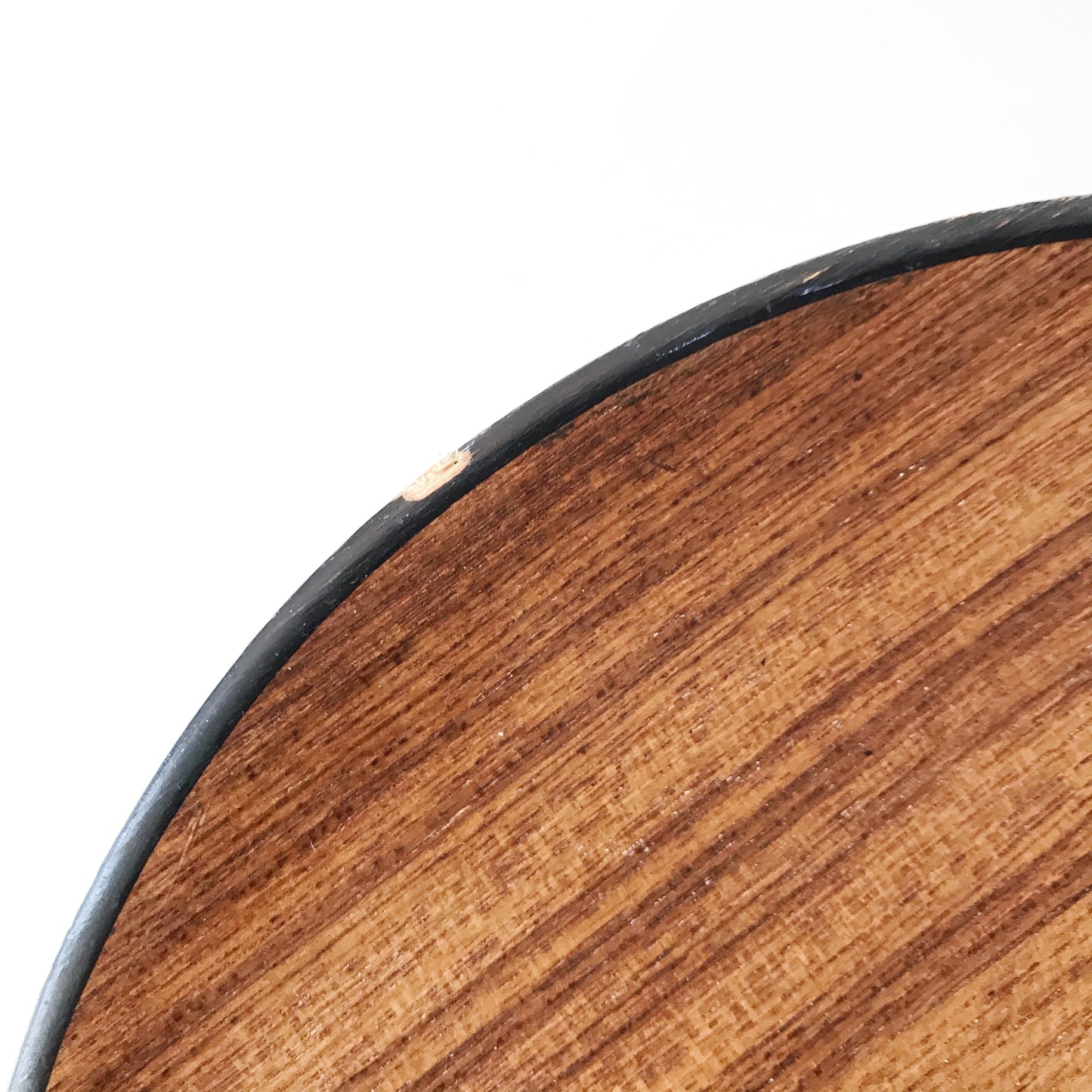 9” Round Vintage Teak Tray