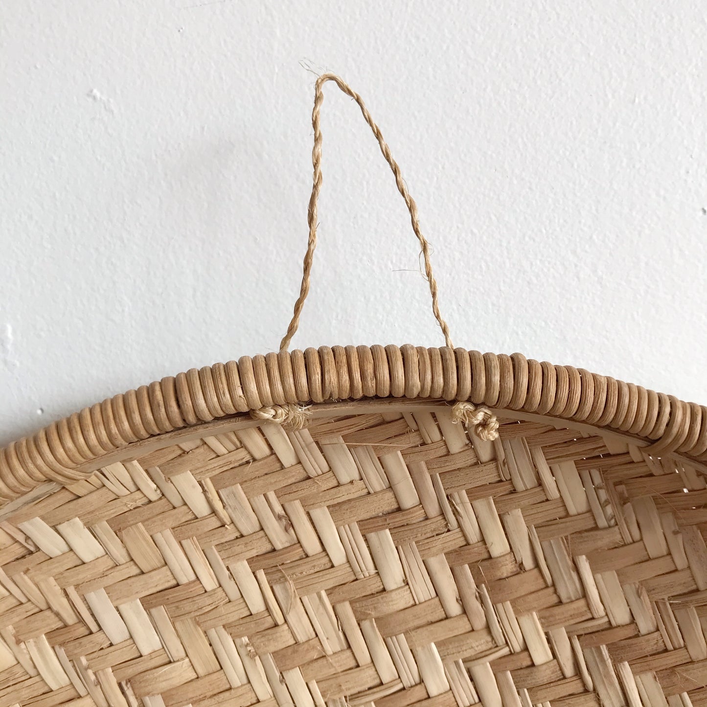 Extra Large Vintage Woven Wall Basket