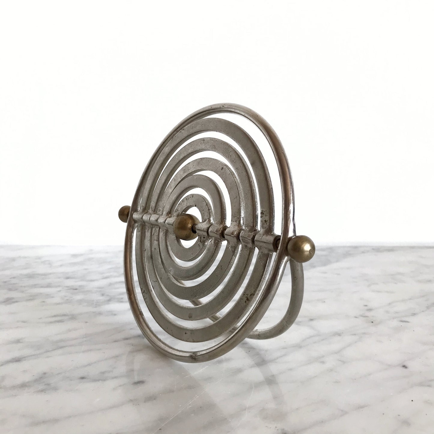 Vintage Spinning Metal Galaxy Orb Object