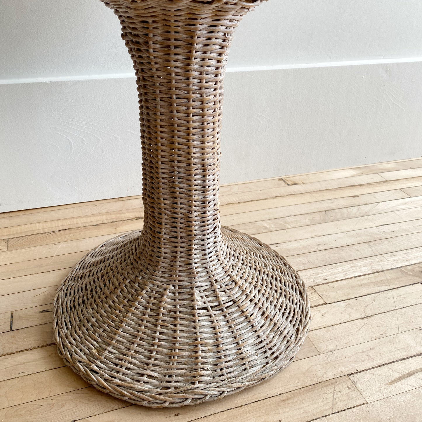 XL Vintage Sculptural Wicker Planter