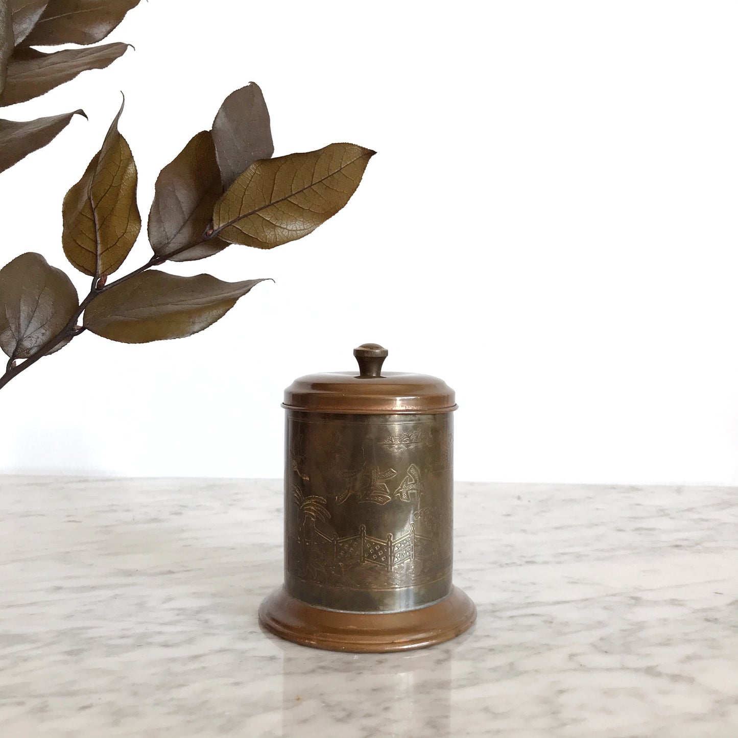Vintage Copper Tea Canister