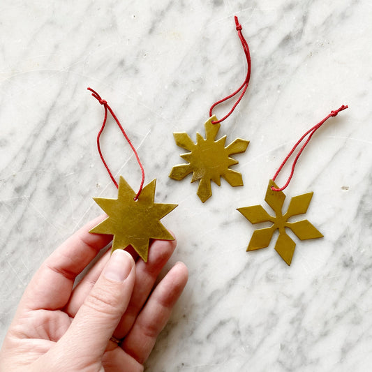 20% OFF: Brass Snowflake Ornament, Choose