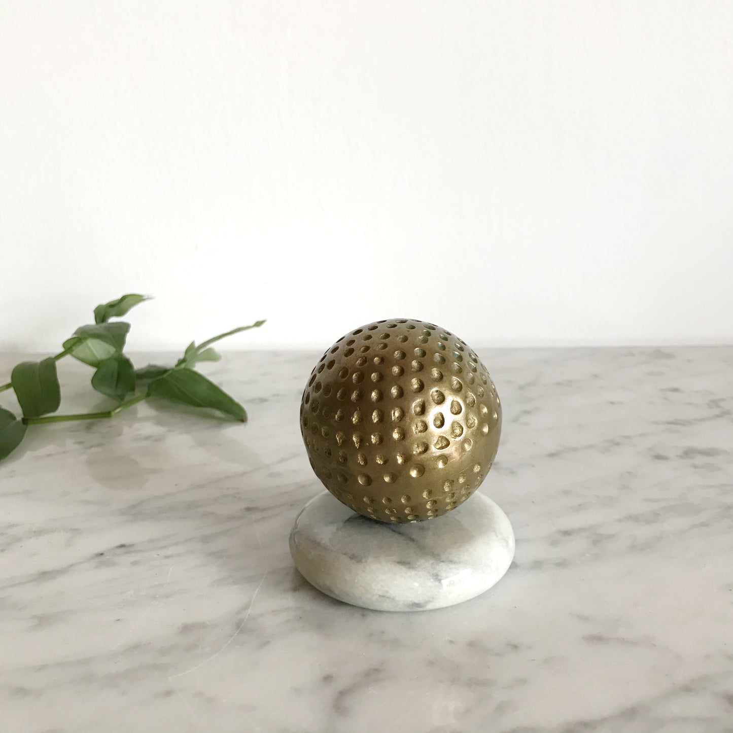 Vintage Brass Golf Ball