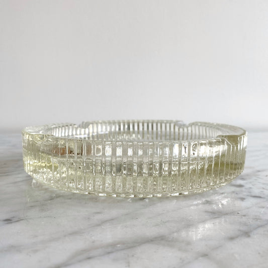 XL Vintage Glam Deco Glass Ashtray