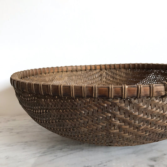 XL Vintage Winnowing Basket, 17”