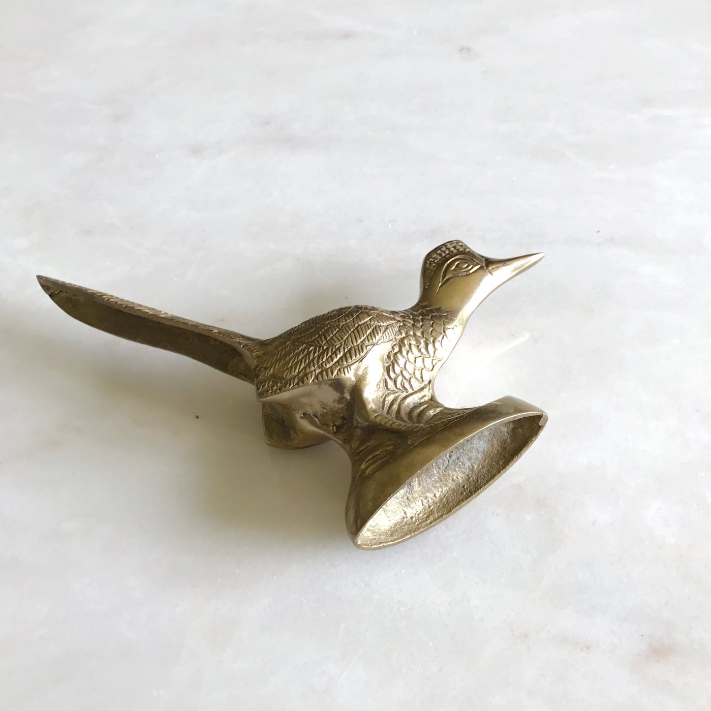 Vintage 6" Brass Standing Roadrunner