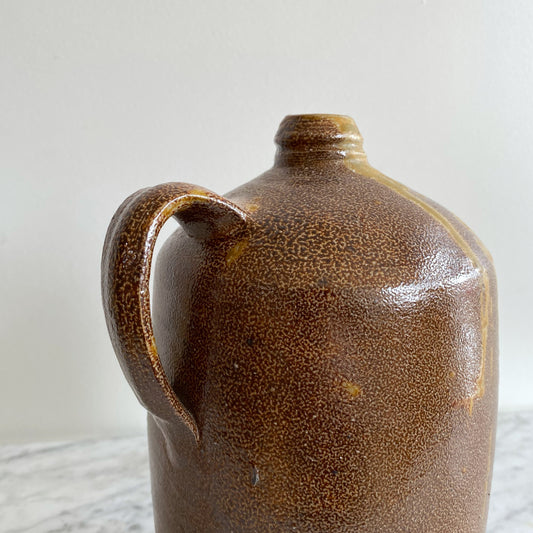 Antique Salt Glaze Stoneware Jug, 10.25”