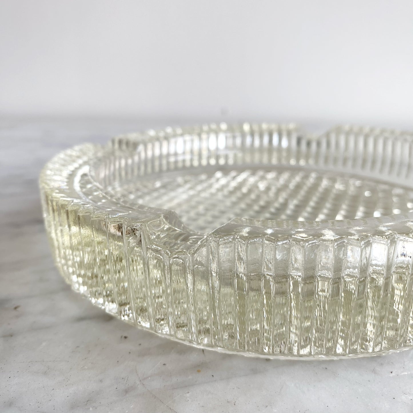 XL Vintage Glam Deco Glass Ashtray