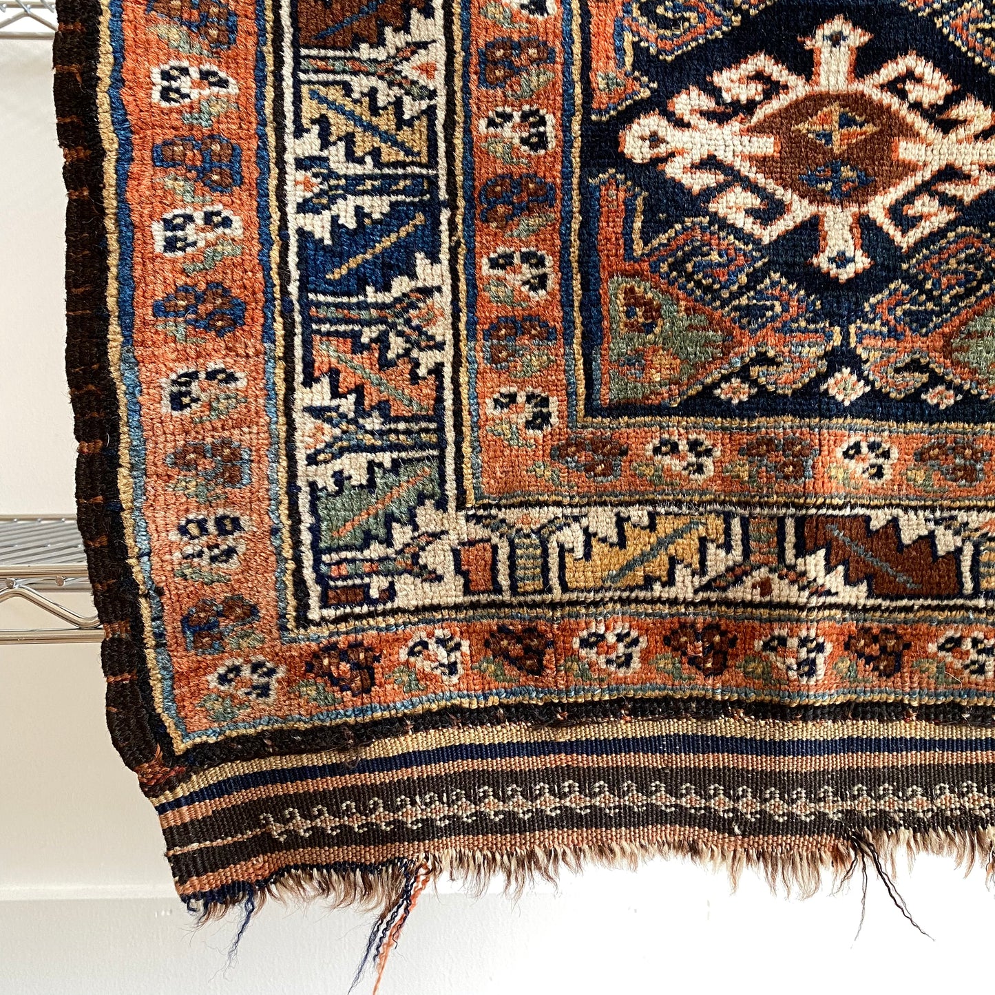 Antique Persian Hand-knotted Rug Mat / Textile