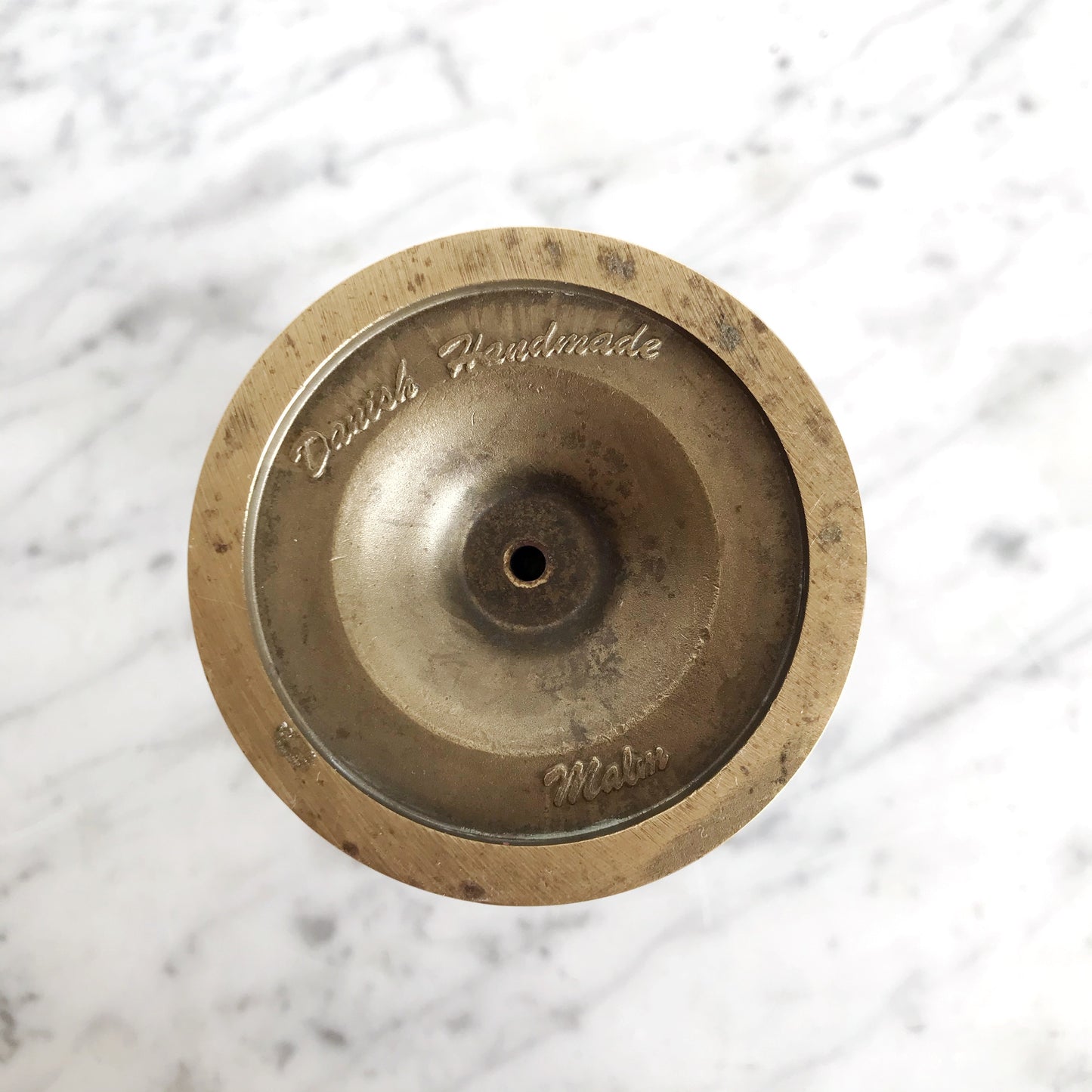 Vintage Danish Brass Candle Holder