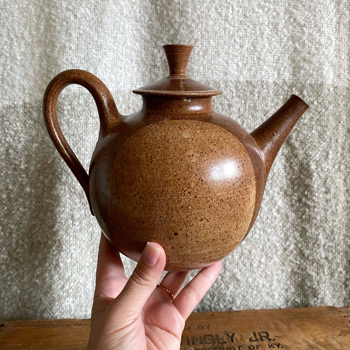 Vintage Wabi Sabi Pottery Teapot