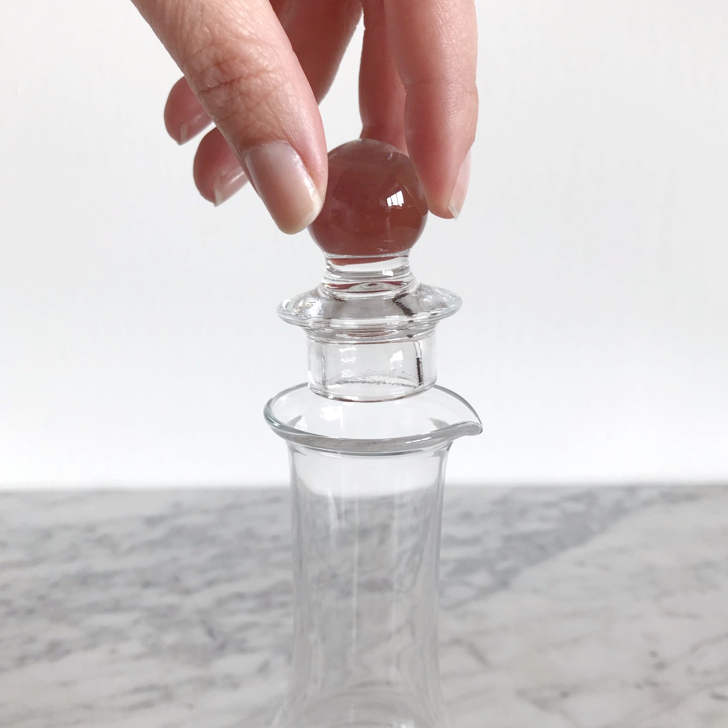 Vintage Etched Glass Decanter