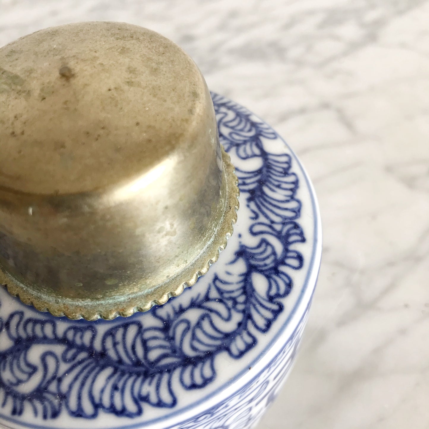 Ginger Jar Vase with Silver Cap