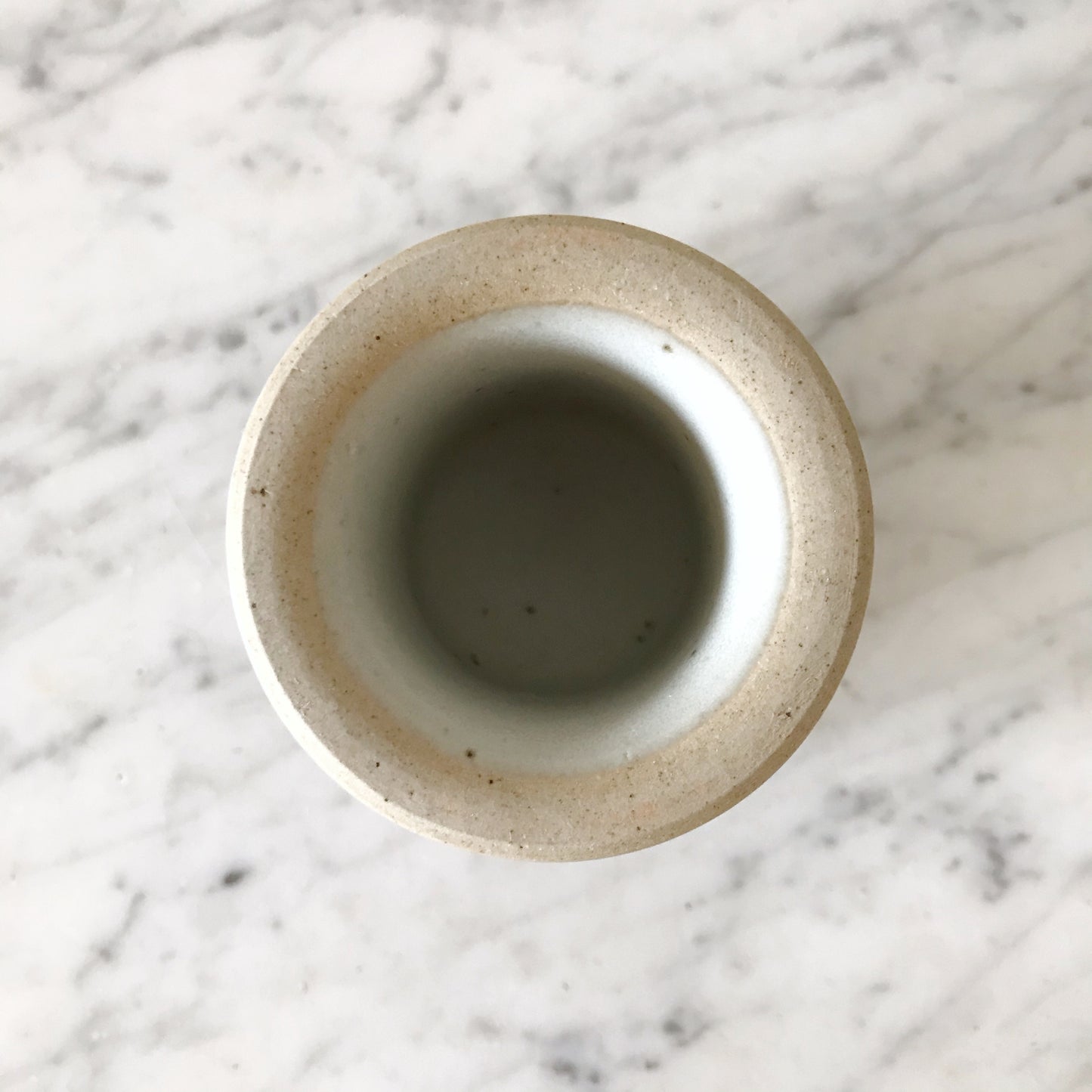 Vintage Pottery Goblet with Stripe
