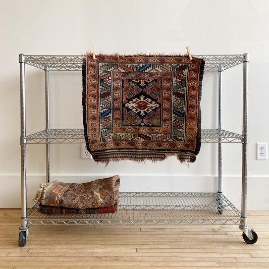 Antique Persian Hand-knotted Rug Mat / Textile