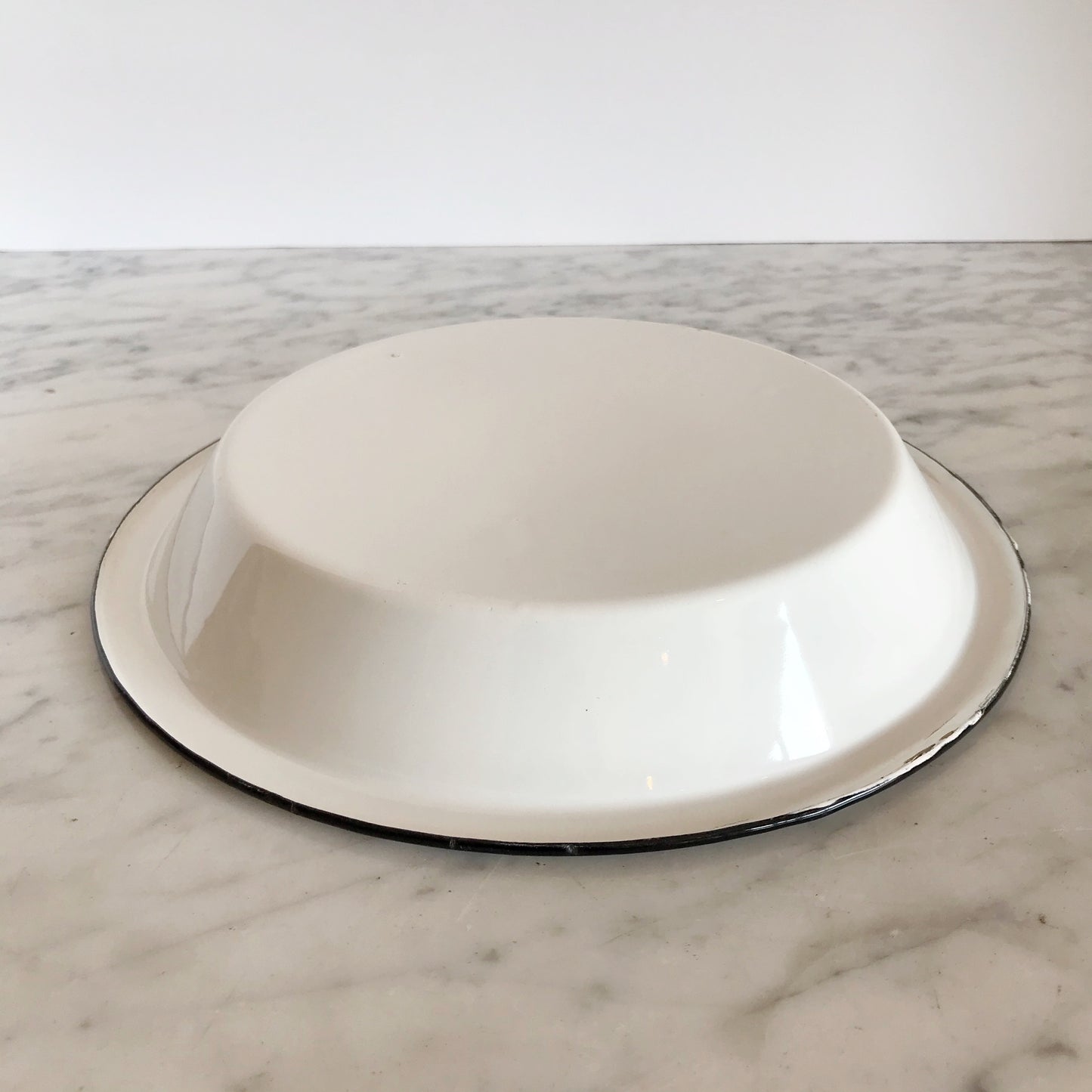 White Enamelware Plate/Bowl