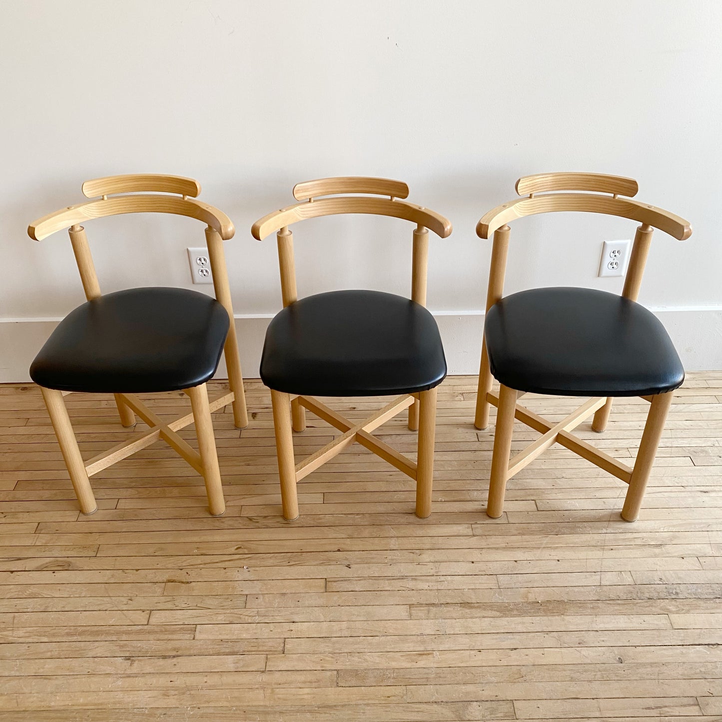 S/3 Contemporary Modernist Scandinavian Dining Chairs
