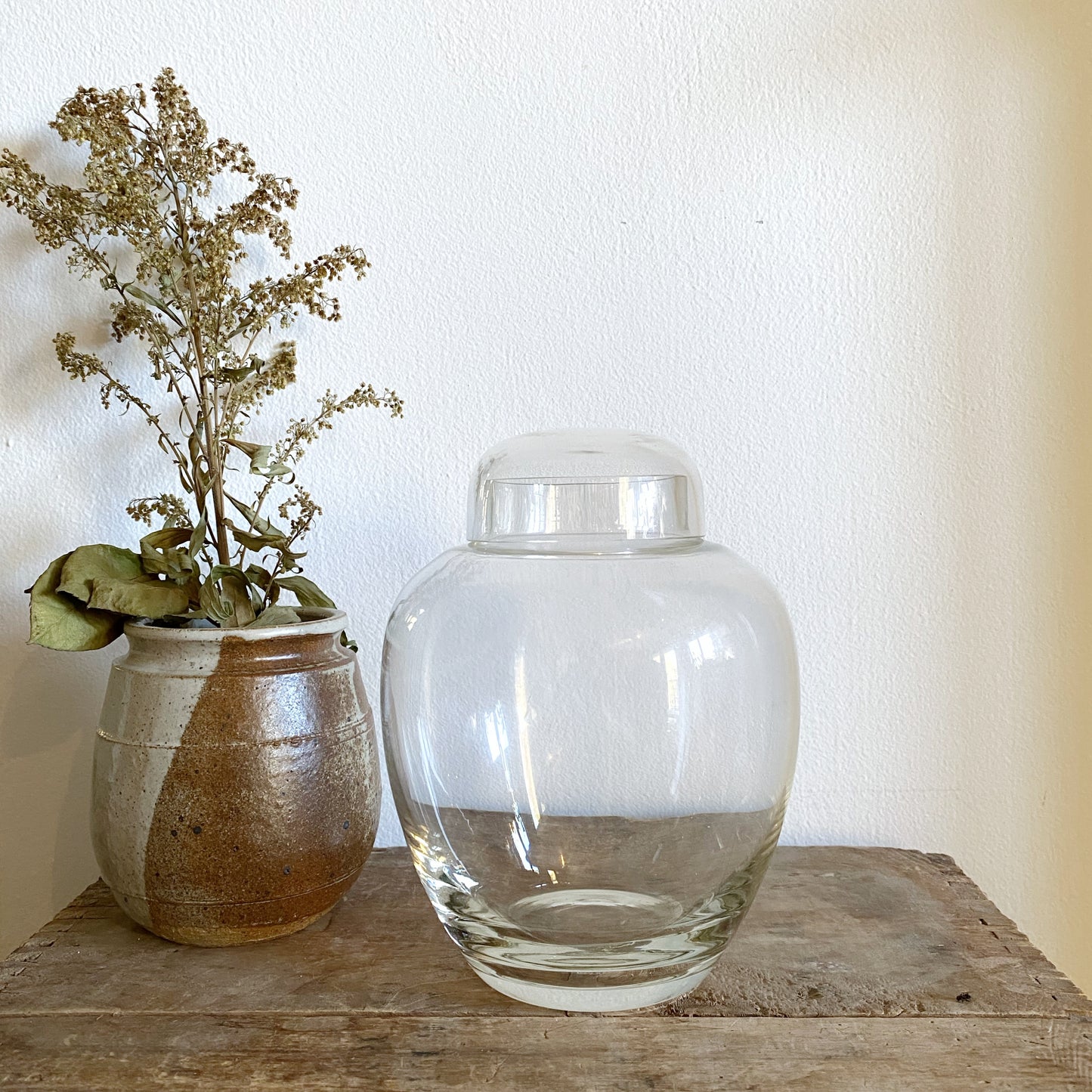 Vintage Glass Container/Jar with Lid